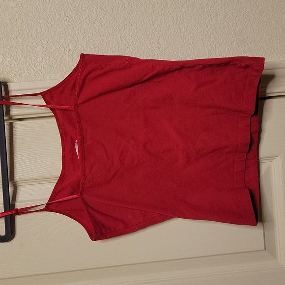 red spaghetti strap|cropt top - Picture 2 of 2